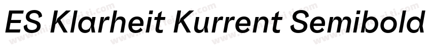 ES Klarheit Kurrent Semibold TRIAL字体转换